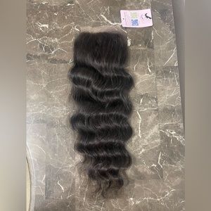 16” 4x4 Lace Closure, Loose Wave, Raw Indian Top Quality Virgin Human Hair